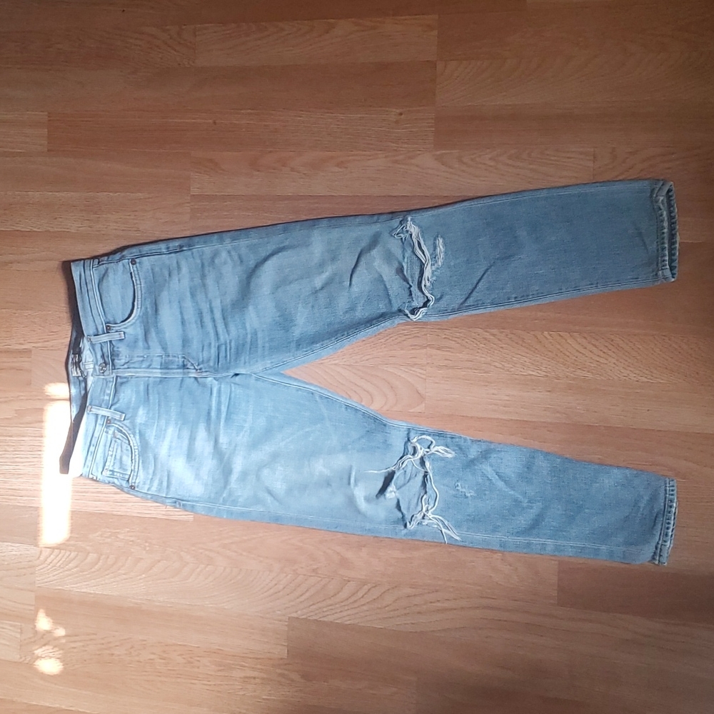 Citizens of Humanity Liya High Rise Classic Fit Ankle Crop jeans 24 in Torn